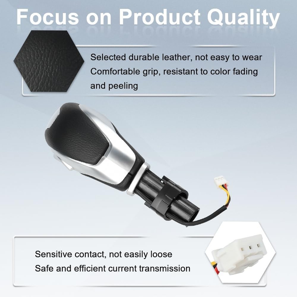 JDMON Automatic Gear Shift Knob Handle with Button Compatible with Ford Escape