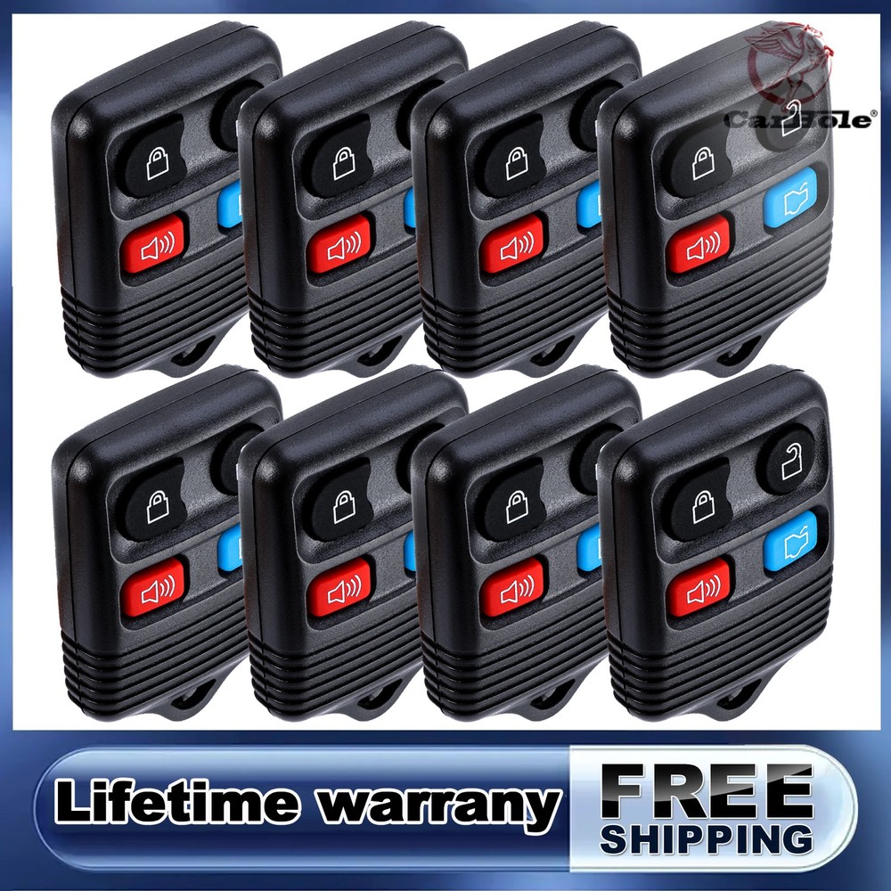 4 Button Replace For Ford Alarm Remote Keyless Entry Control Key FOB Clicker 8PC