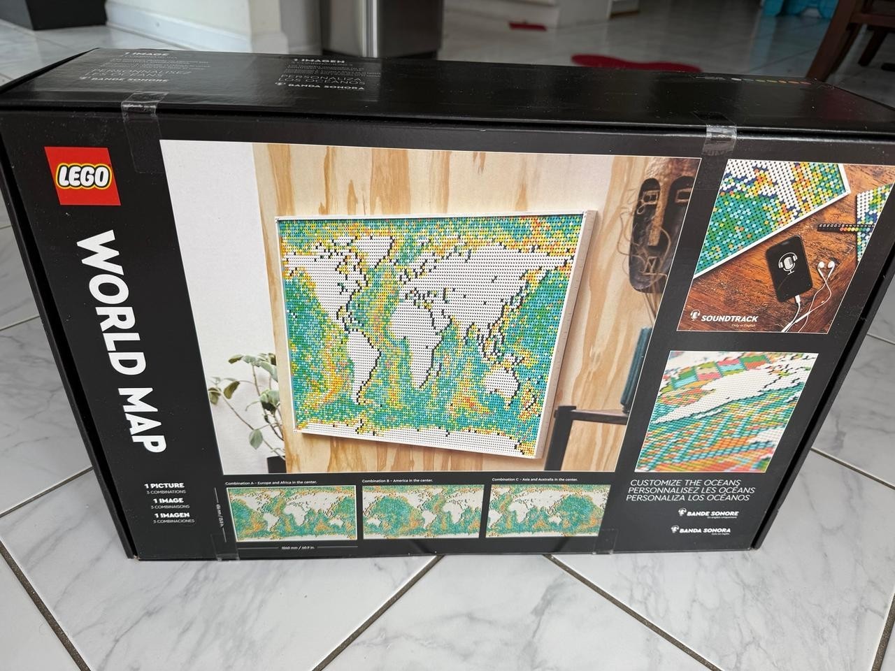 LEGO Art World Map 31203 – RETIRED HUGE 11,695 PCS Mosaic Wall Art – New
