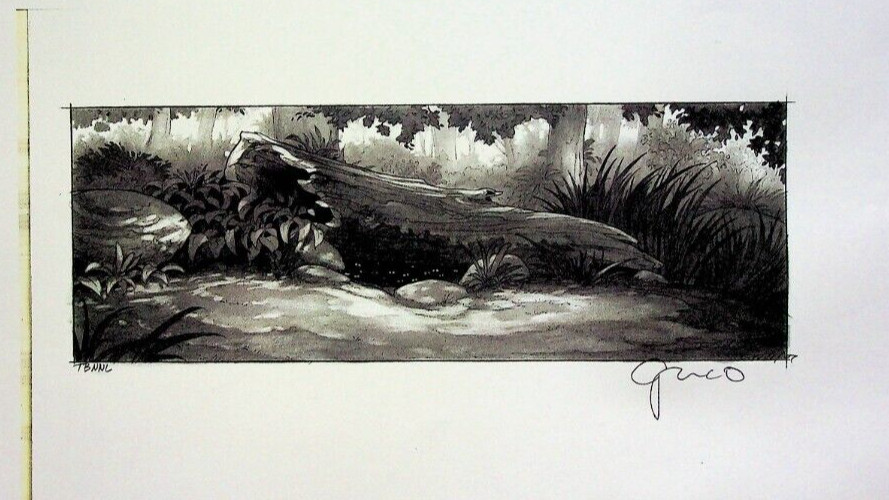 Pixie Hollow Games 2011 SIGNED Dennis Greco Production Background Layout Copy