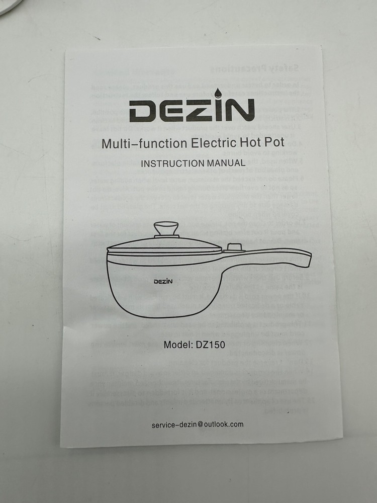 Dezin DZ150 600W 1.5 L Multi-function Hot Pot  open box never used