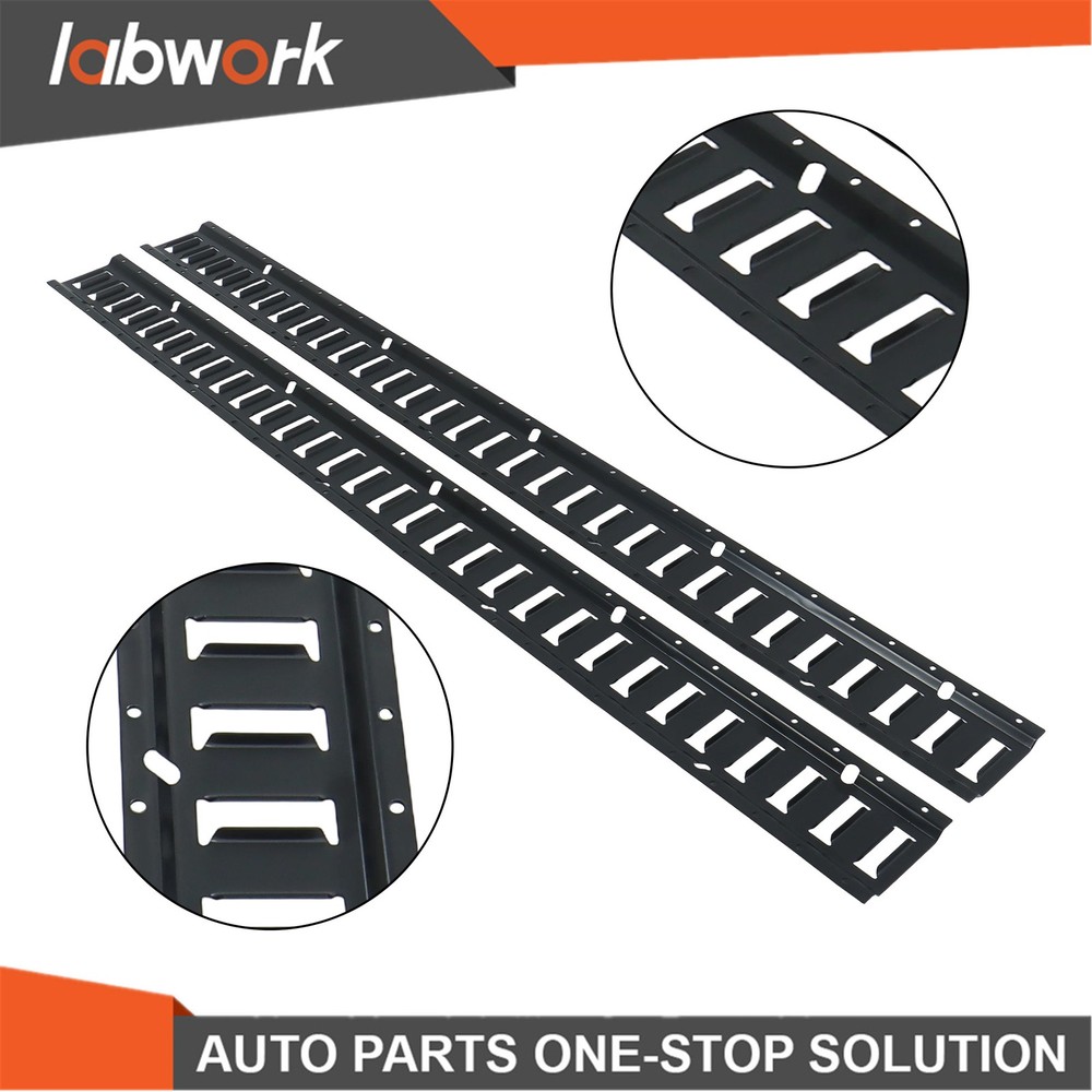 Labwork E Track Tie Down Rail Kit 2×5' E Track Rails for Garages Vans Trailers