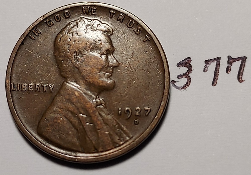 1927-D Lincoln Wheat Cent         #377