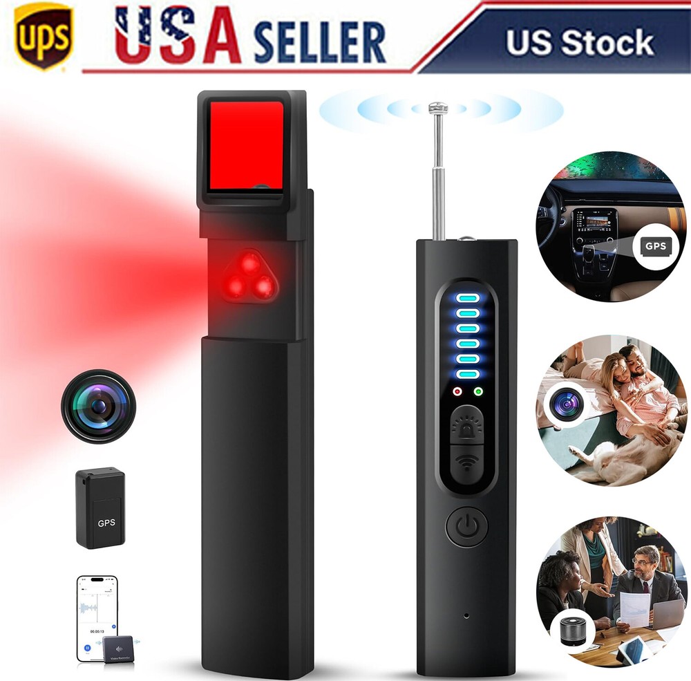 Portable Hidden Camera Detector Finder Bug GPS Tracker Scanner Device Car Hotel