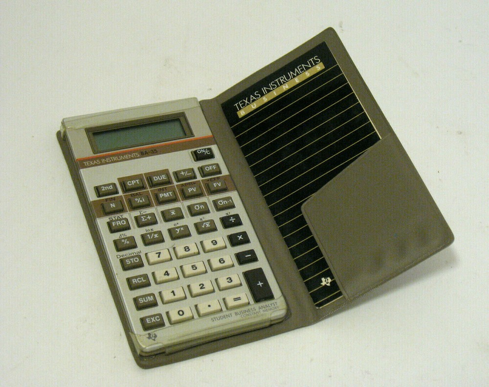 Texas Instruments BA-35 Calculator Student Business Analyst Constant Memory