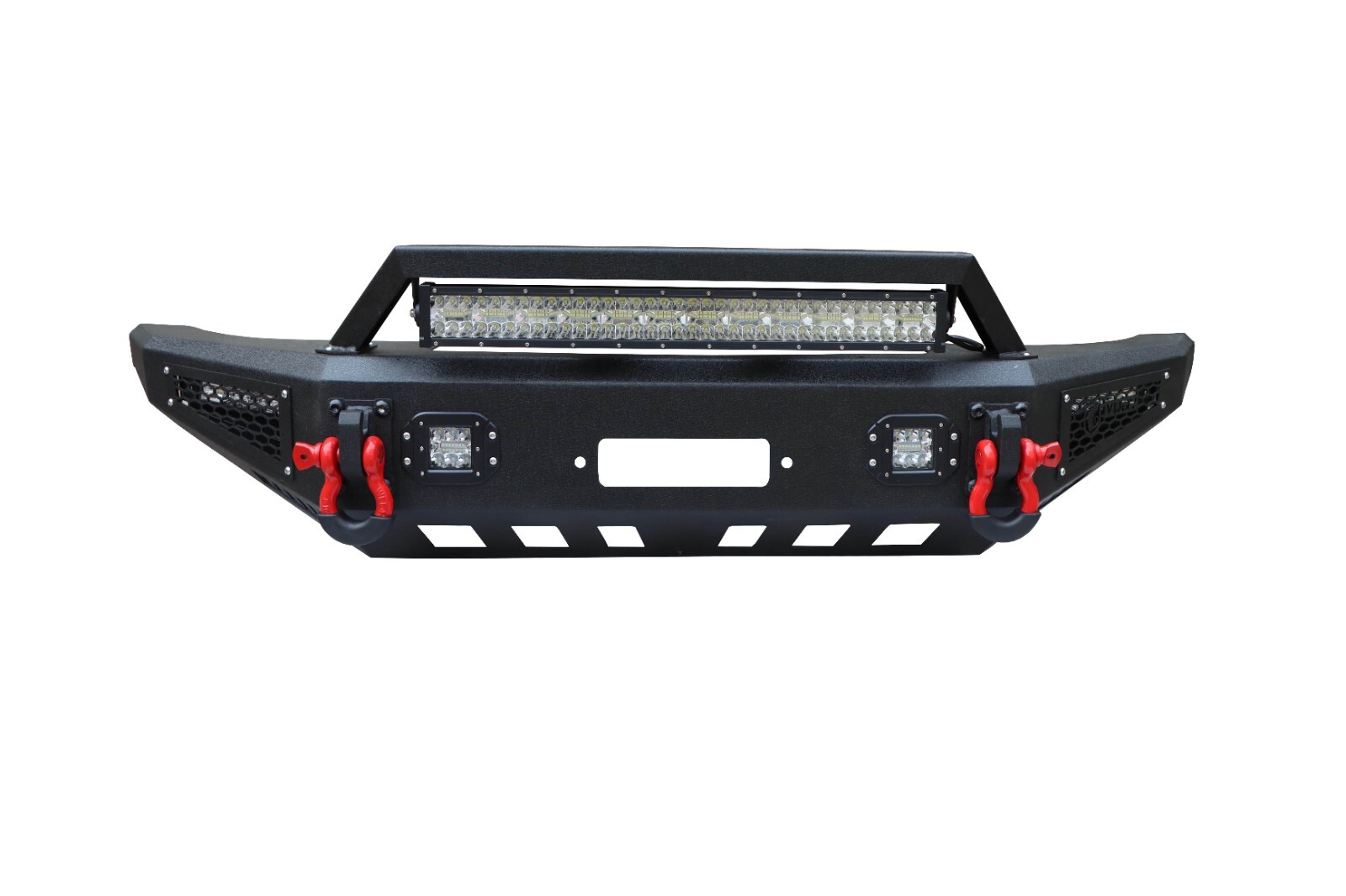 Vijay Steel Front Bumper W/Winch Plate&LED Light For 2007-2014 Toyota FJ Cruiser