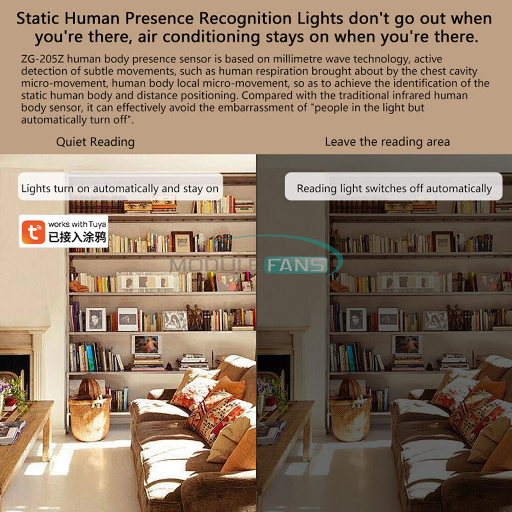 Tuya Zigbee Human Presence Detector Smart Human Body PIR Sensor Radar Detector