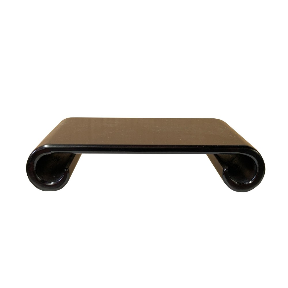 6.5" Brown Wood Scroll Legs Rectangular Display Stand Riser Easel st1203