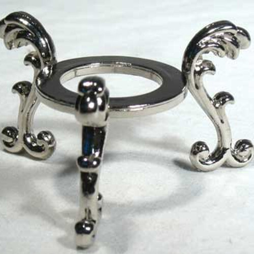Silver Plated Flower gazing ball stand