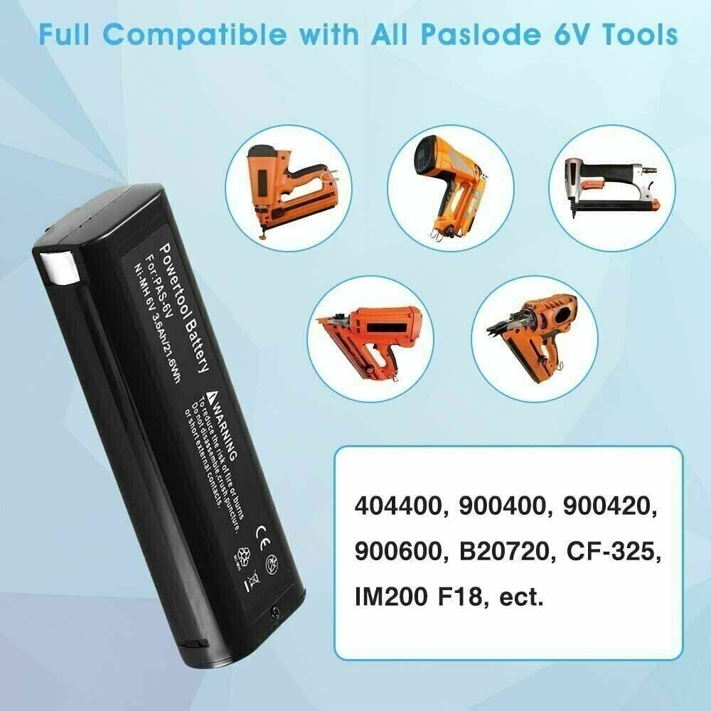 2PACK Battery for PASLODE 6V 404717 902000 900400 900420 900600 Nailer Ni-MH