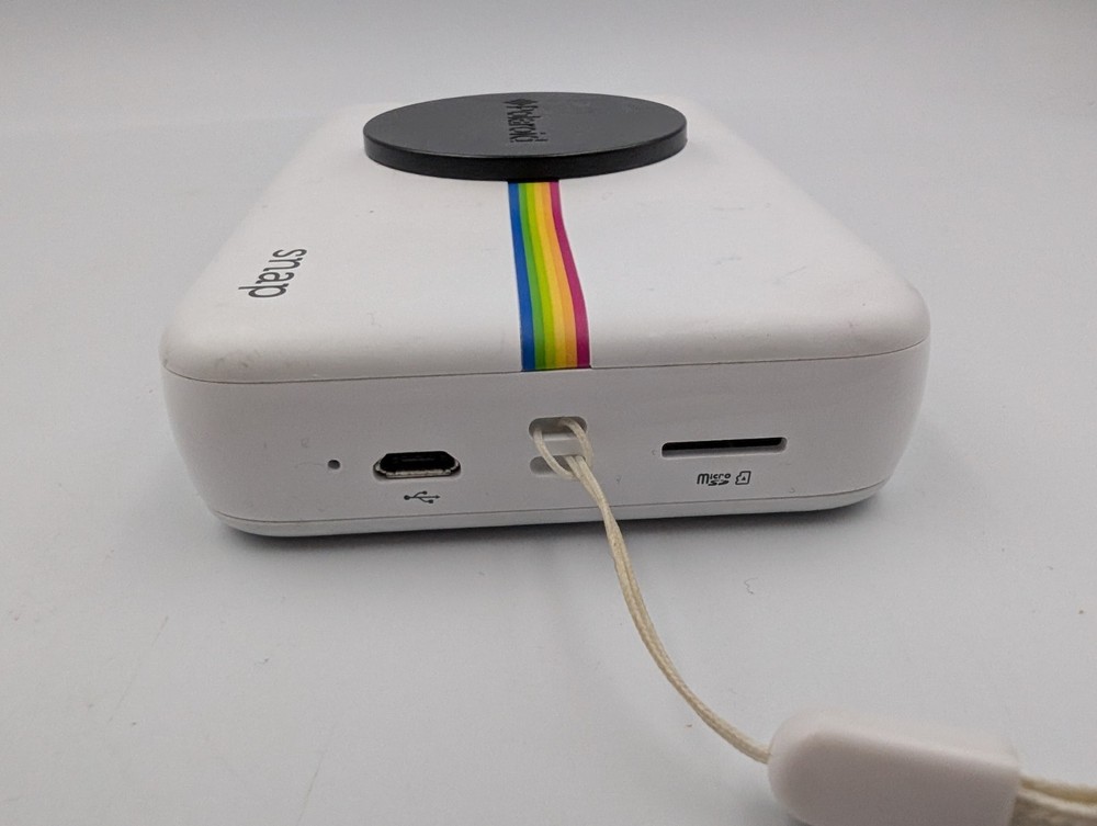 Polaroid Snap Instant Digital Camera Built in Printer White POLSP01 Working!