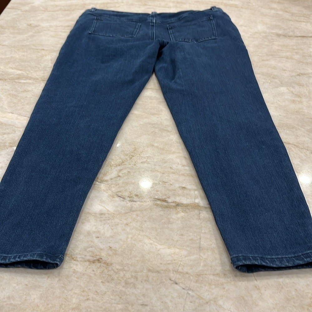 Betabrand Yoga Denim Skinny-Leg Pants | Dark Wash | Petite Medium