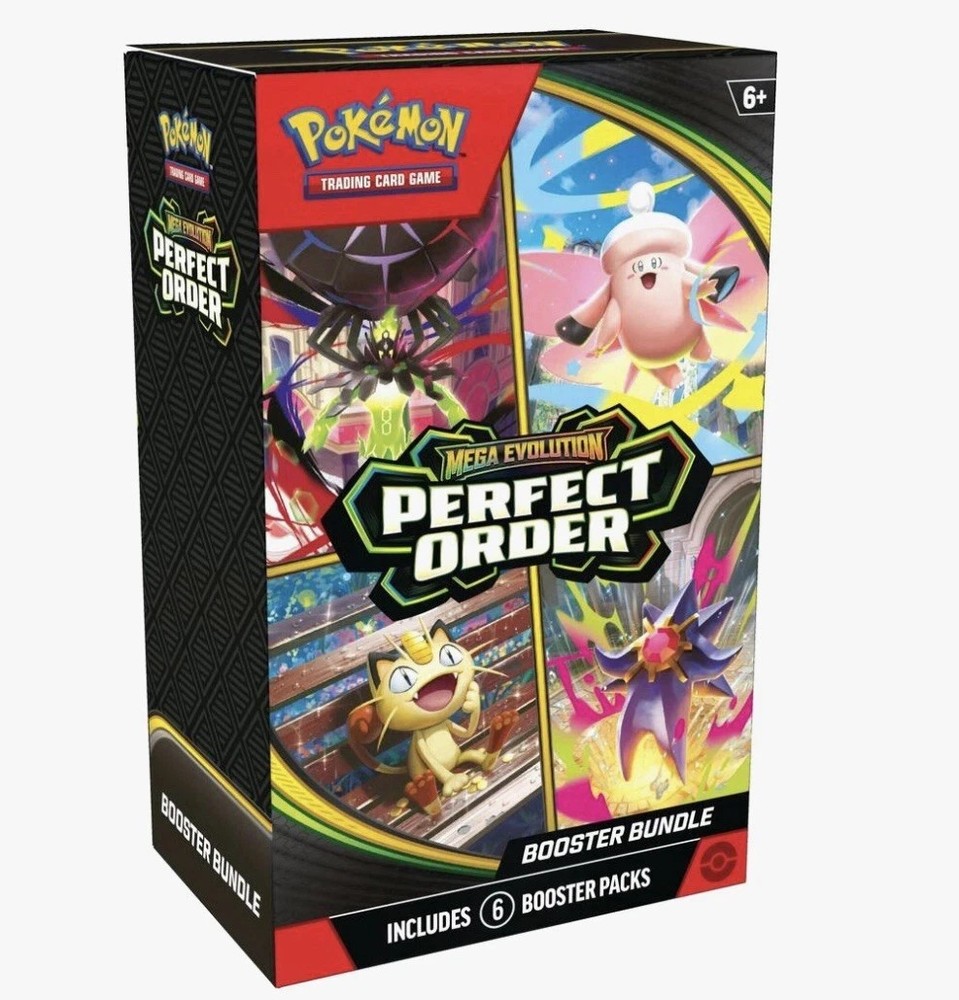 Pokemon Trading Card Game Mega Evolution Perfect Order Booster Bundle 6 Packs