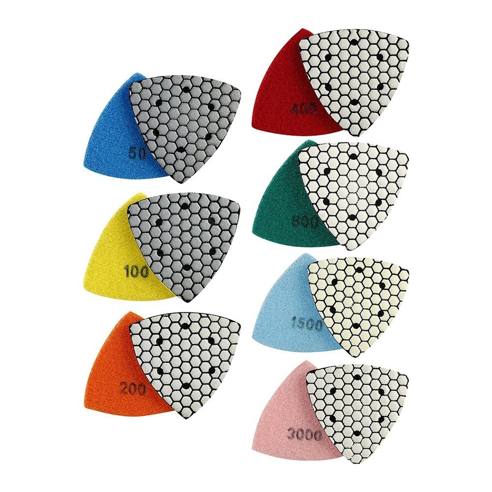 Dry Polishing Pads for Granite Marble Stone Triangle Shape High Durability