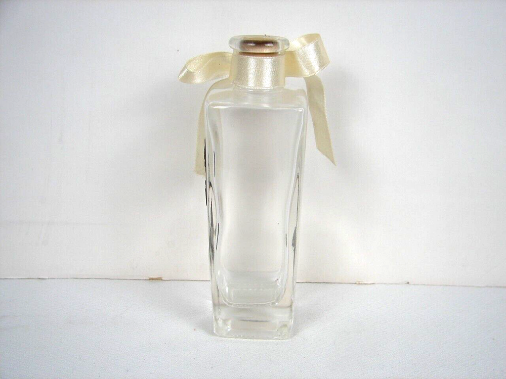Vintage Cellini Crystal Empty Perfume Bottle With Cork Stopper