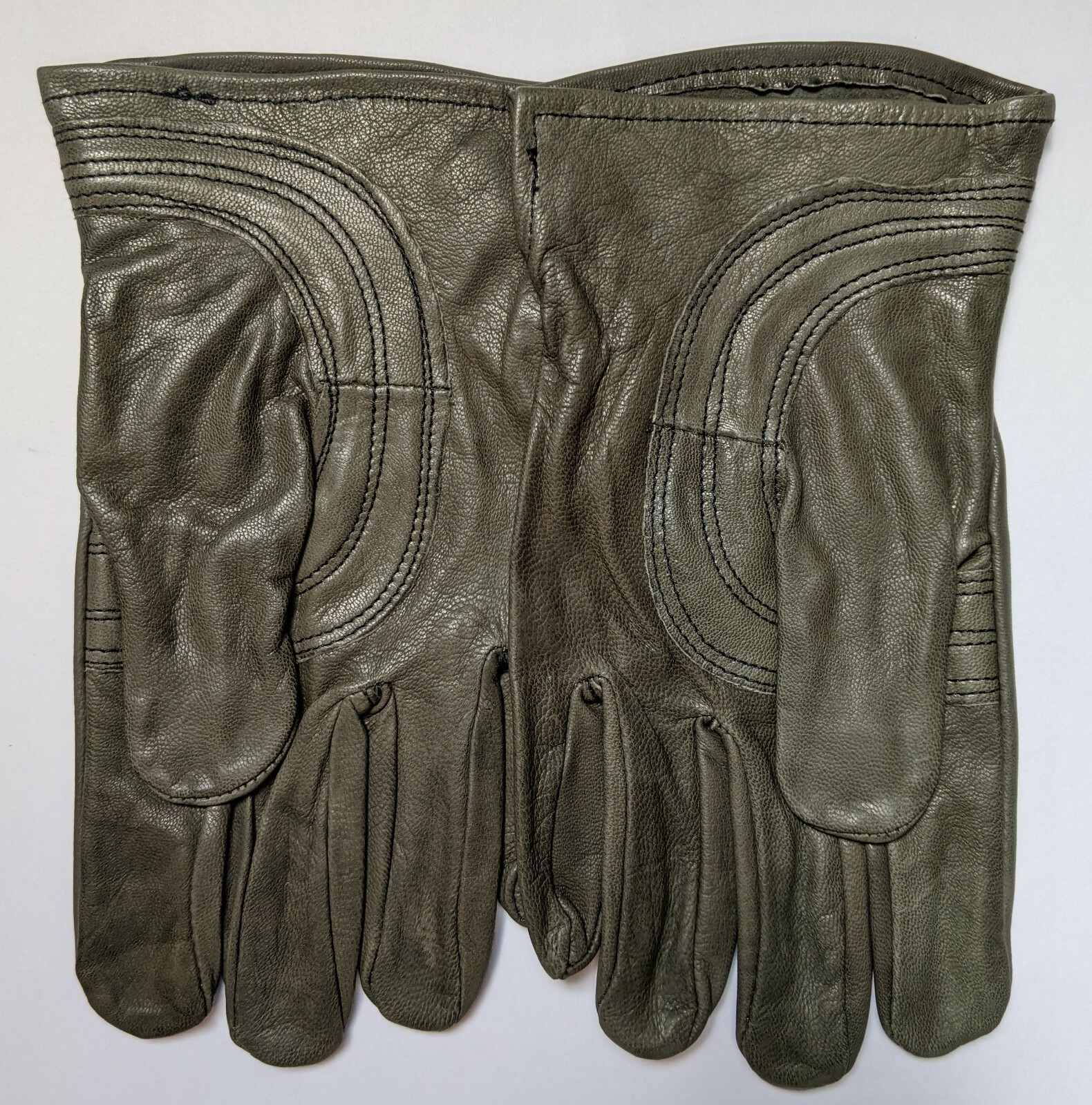 (5) Pairs PLAINSMAN Premium Cabretta Goatskin Leather Gloves OLIVE COLOR M-XL