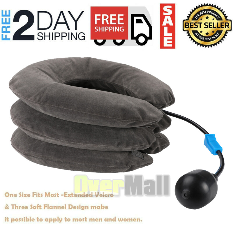 Traction Decompression Device Neck Shoulder Pain Relief Pump Cervical Pillow