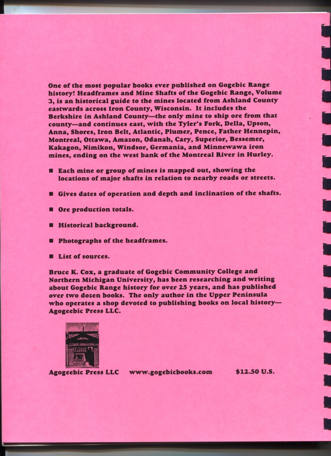 Headframes & Mine Shafts of the Gogebic Range Volumes 1 thru 3 Set See Pictures