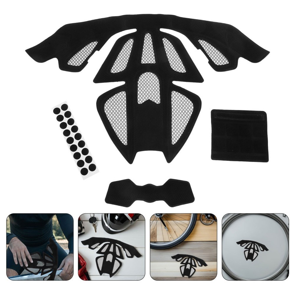 2 Sets Motorcycle Padding Kit Breathable Sponge Inner Lining Cycling Pads