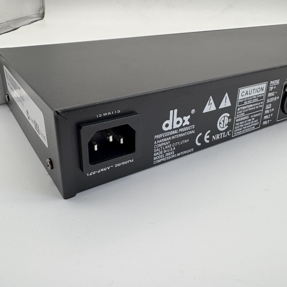 dbx 266xs Dual Channel Compressor Gate Dynamics Processor w/ Side Chain Insert