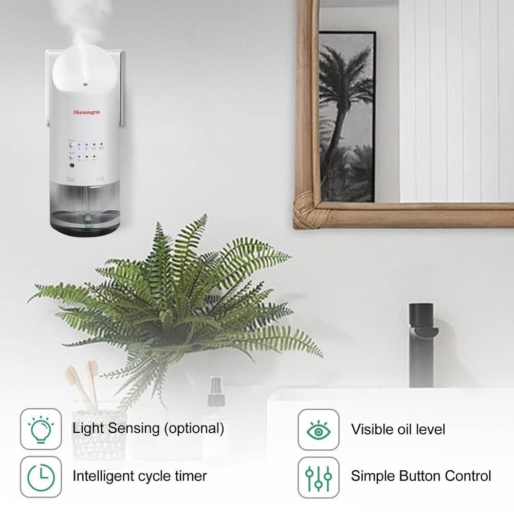 2026 Plug-in Essential Oil Diffuser – Waterless Scent Diffuser, Smart Wall