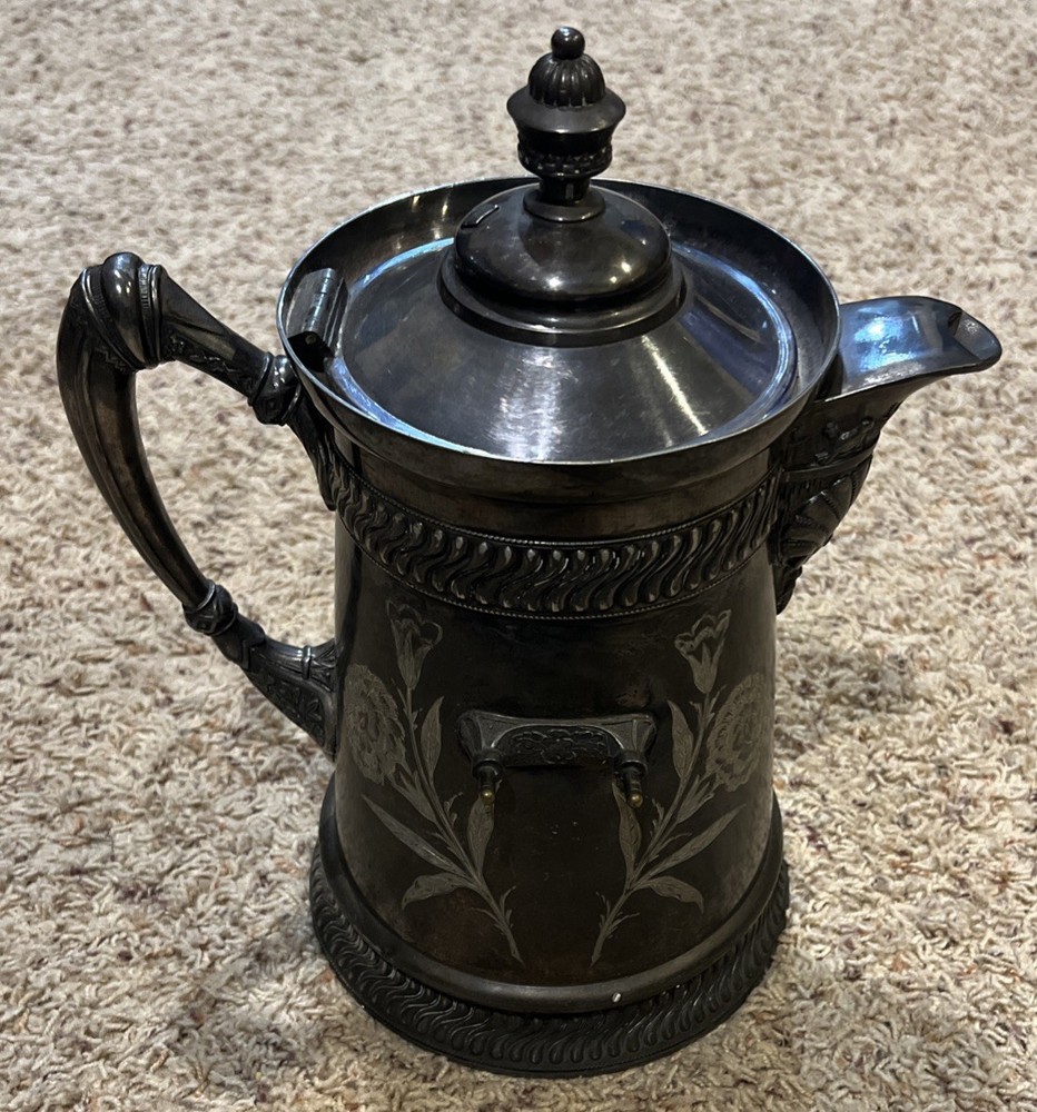 Antique Wilcox Silver Plate Water Pitcher