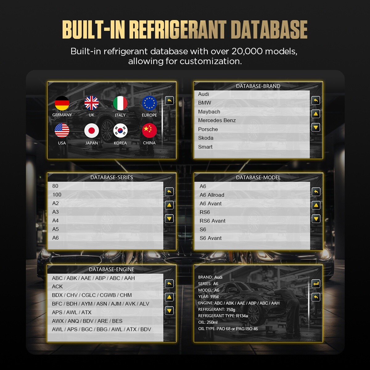 Refrigerant Recovery Machine Fully Automatic A/C HVAC Recycling Dual Cylinder