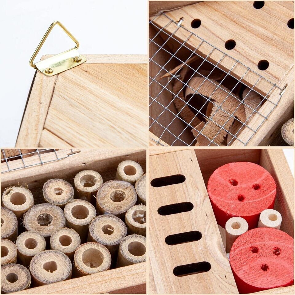 CARTMAN 3 Floor Hanging Insect House for Gardens, Bee, Butterfly, Ladybirds, Bug