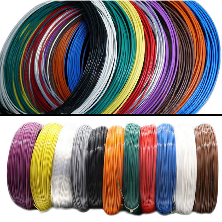 7AWG - 26AWG PTFE Electrical Wire High Temp Cable Silver-plated Copper Stranded