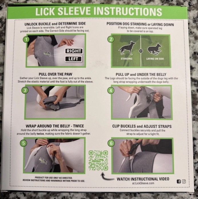 Lick Sleeve LARGE Dog Anti-Licking Leg Protection Sleeve