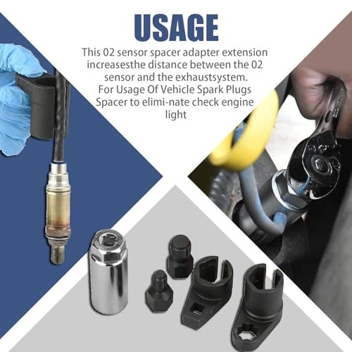 Automotive Tool Oxygen Sensor Socket Set Wrench Remover Tool and Thread Chaser