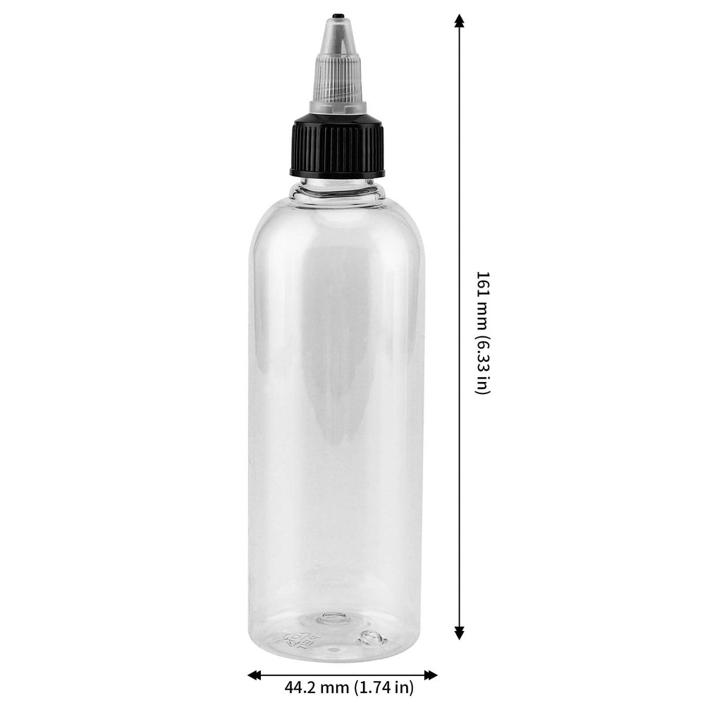 50 Pack 5oz Empty Plastic Squeezing Bottles, 150ml Plastic Bottles with Twist...