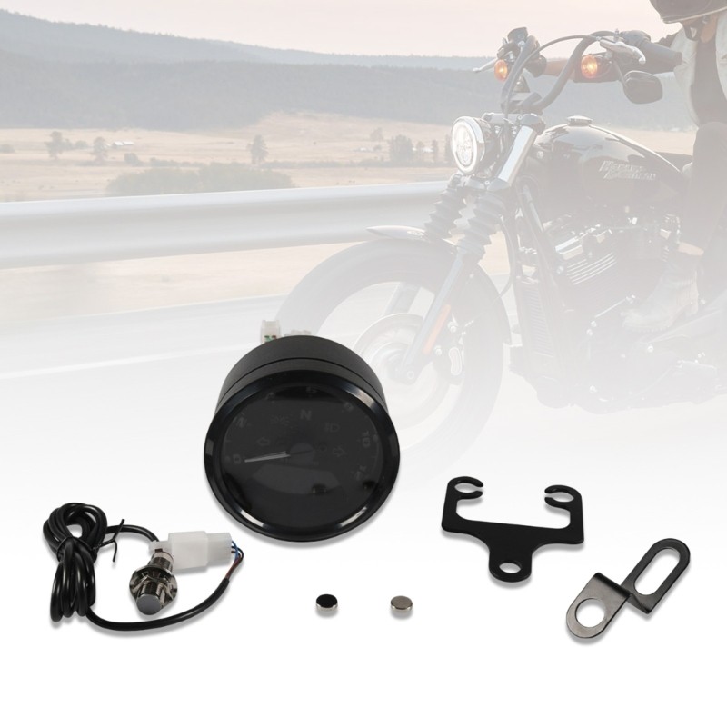 Motorcycle Modification 12000RMP Digital Speedometer Odometer Tachometer Gauge