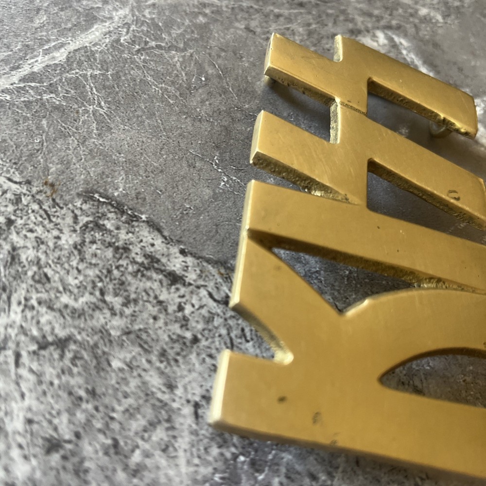 Vintage 1970’s KISS Brass Belt Buckle