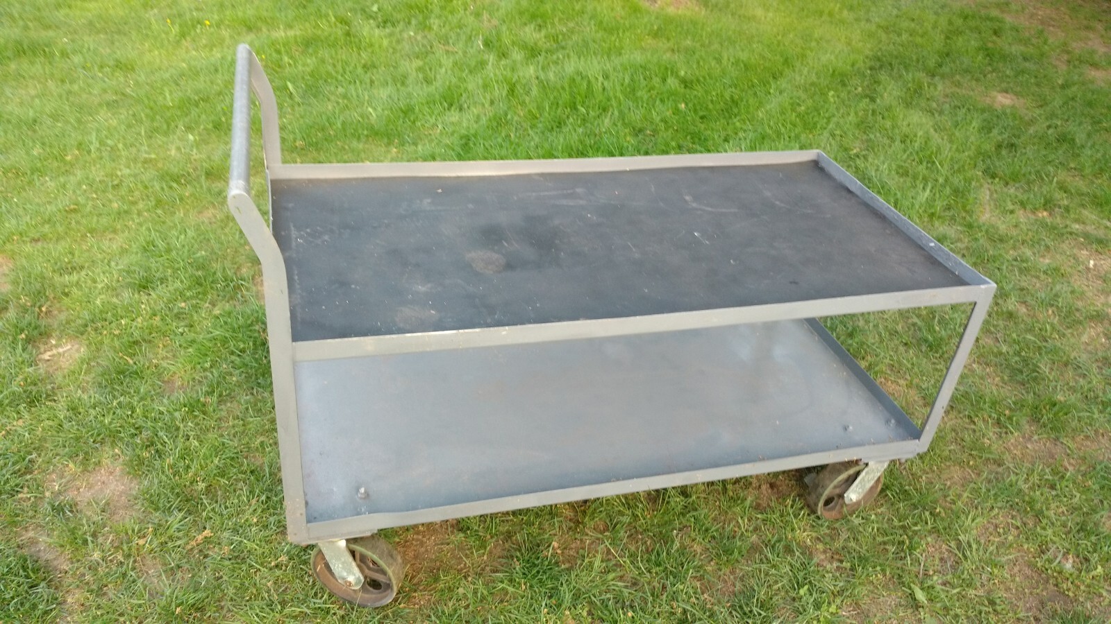 Heavy Duty Steel Welded Service Cart Two Shelf ,1200 Lb. Capacity, 60"L x 30"W