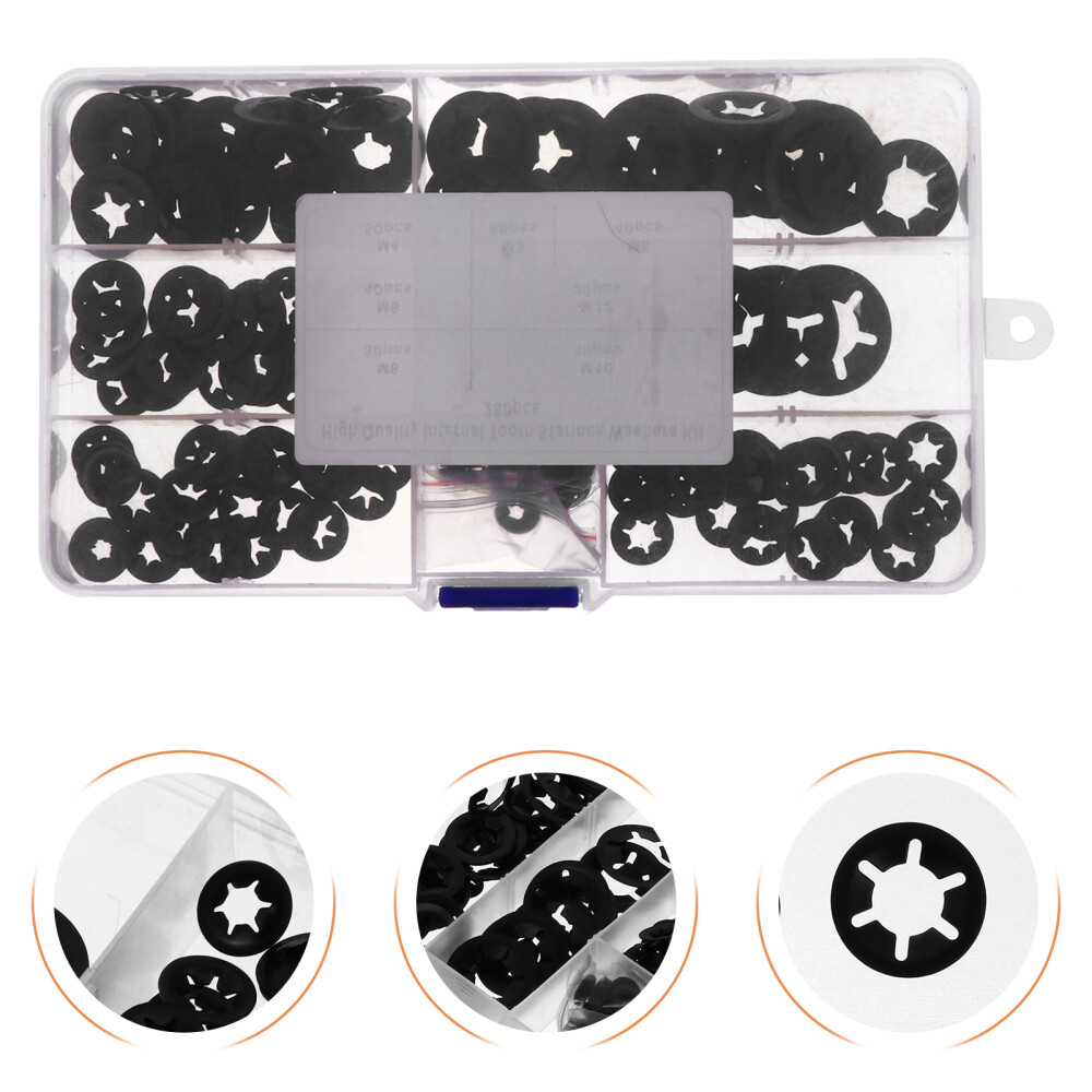 260pcs Ring Fixed Shaft Retaining Plum-blossom Shaped Clips Washer Machine