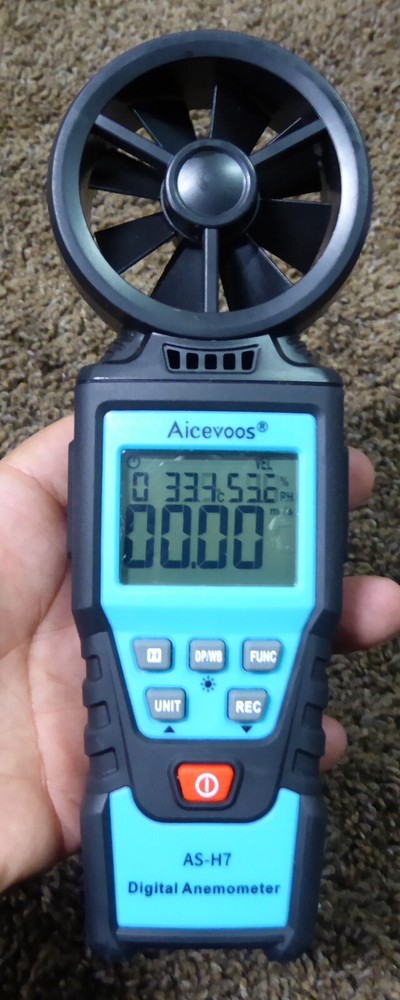 H7 Digital Anemometer Handheld Wind Speed Meter for HVAC, Measures Wind Speed