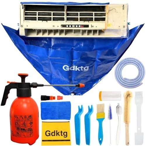 Waterproof Mini Split AC Cleaning Kit with 2L Sprayer, HVAC Maintenance Tool
