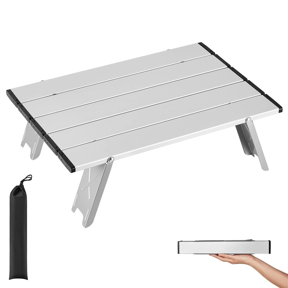 ATEPA Small Camping Table, Ultralight Portable Beach Table Folding Compact Ca...