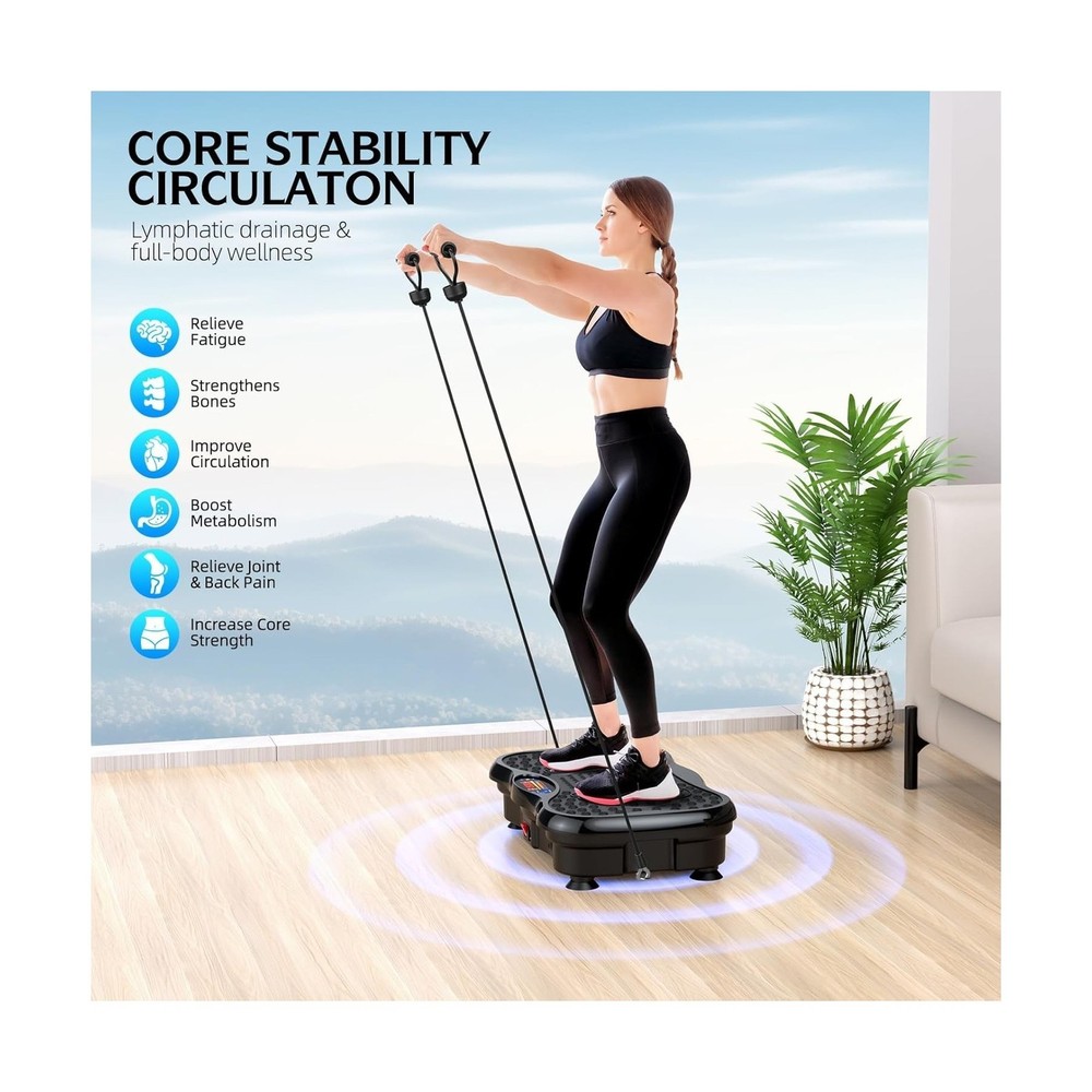 Vibration Plate Exercise Machine, Lymphatic Drainage Machine for Weight Loss,...