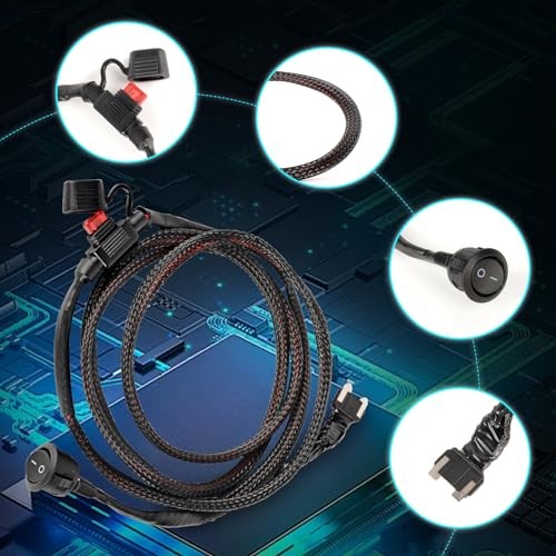 66.9" Universal Fuse Bypass Switch Kit Relay Bypass Switch Kit Low Profile Mini