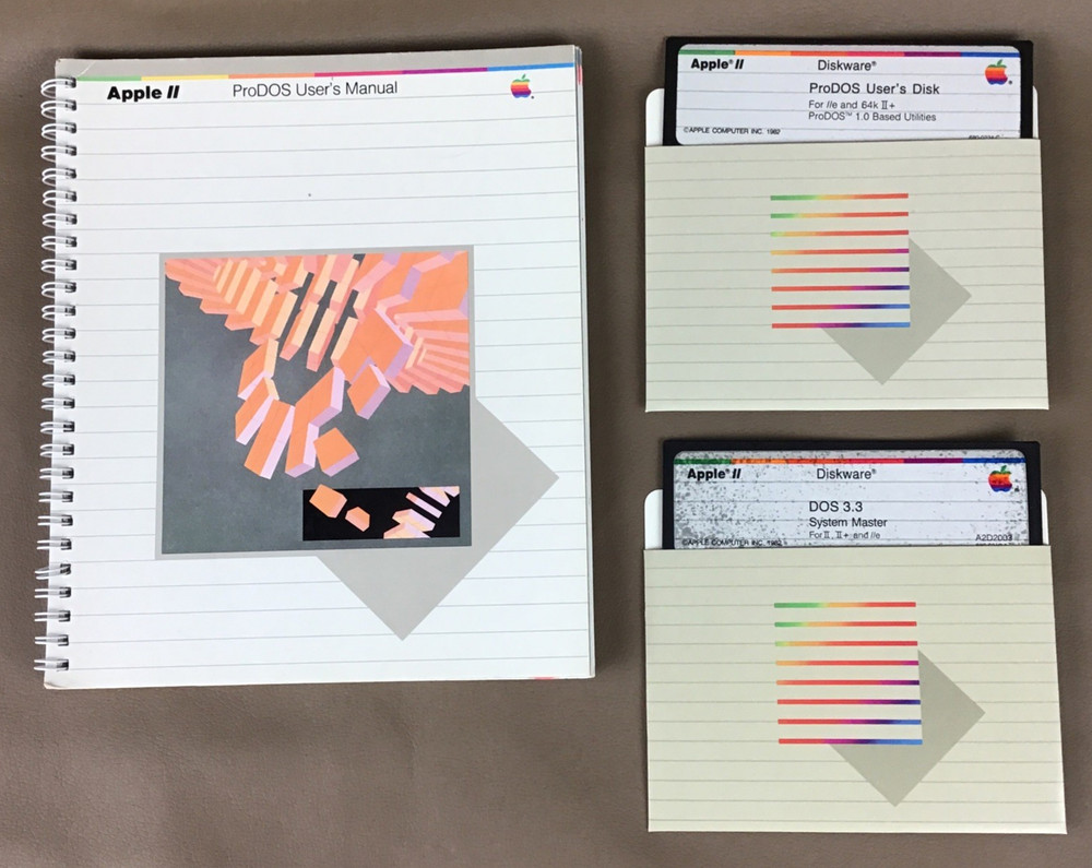 Apple II,  II+, Apple IIe ProDOS User's Disk & DOS 3.3 Disk plus User's Manual