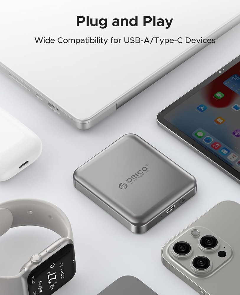 ORICO 2TB Magnetic External SSD 2000MB/s Portable Solid State Drive 4K