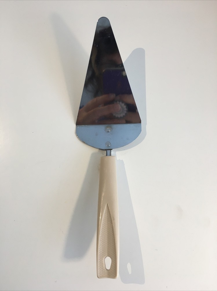 VTG Pie Server BEIGE CELLULOID HANDLE Kitchen Spatula Utensil