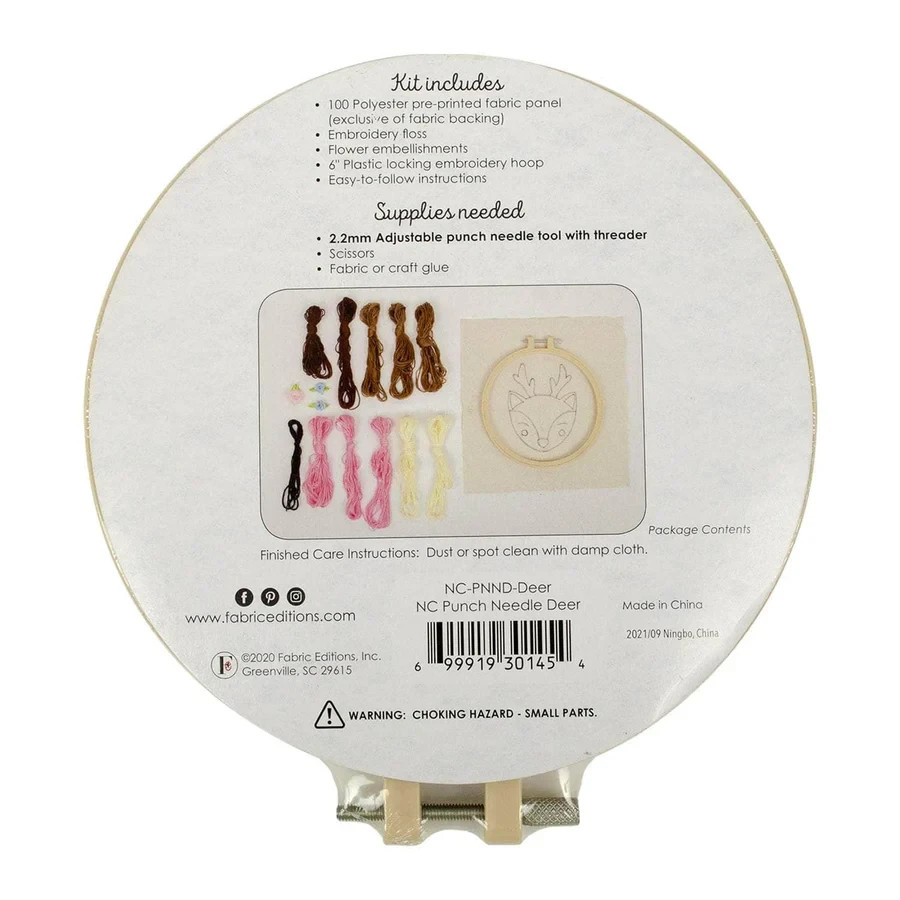 Needle Creations Punch Needle Kit 6" Hoop - "Deer"