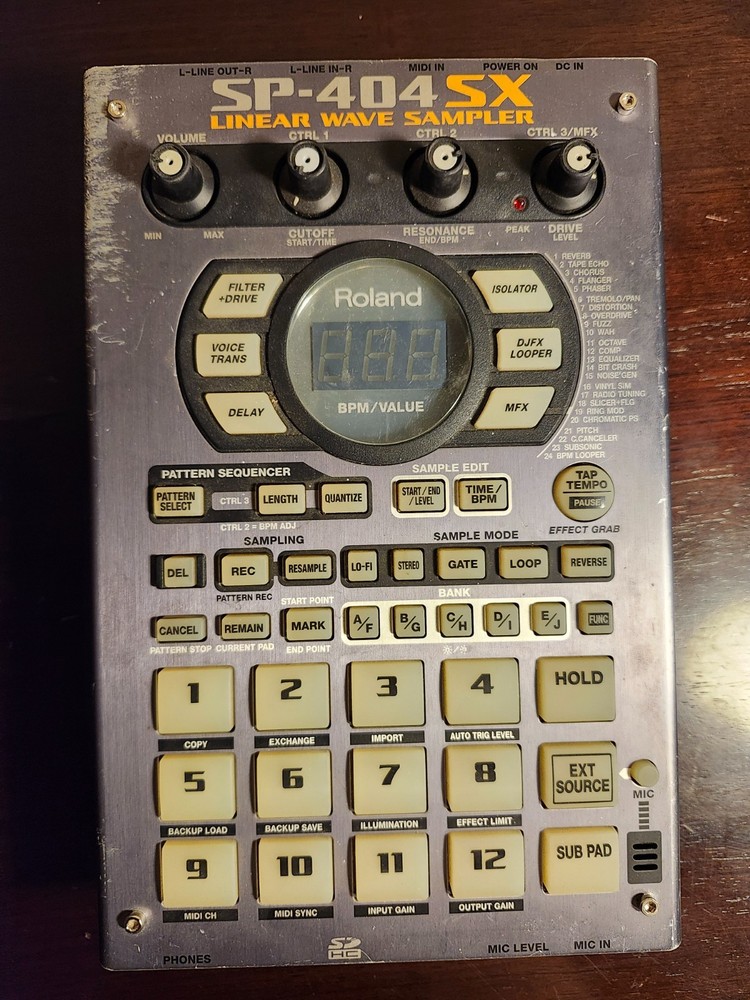 Roland SP-404SX Compact Linear Wave Sampler USED w/ manual