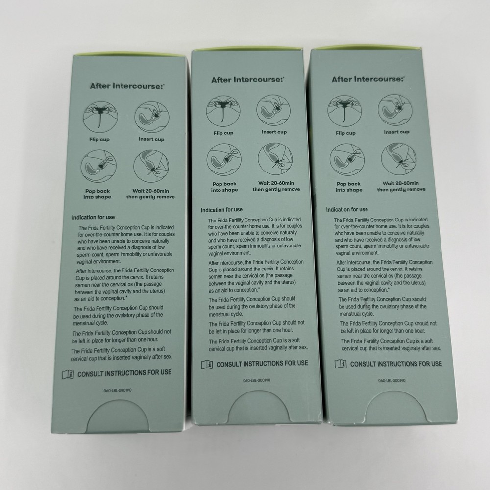 3 (Three) Frida Fertility Conception Aid Cup NEW