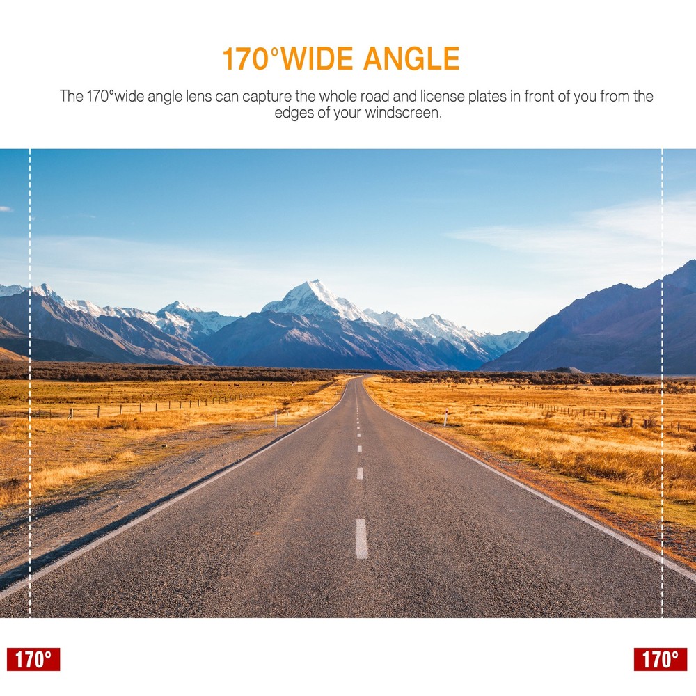 TOGUARD 4K Dash Cam Front Dash Camera Night Vision G-Sensor Video Recorder