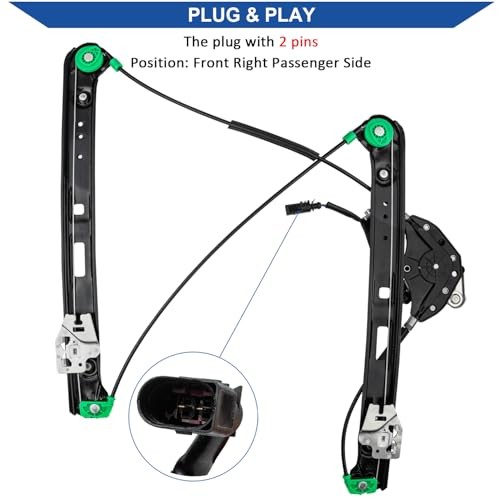 741-485 Power Window Regulator with Motor Assembly Front Right Passenger Side