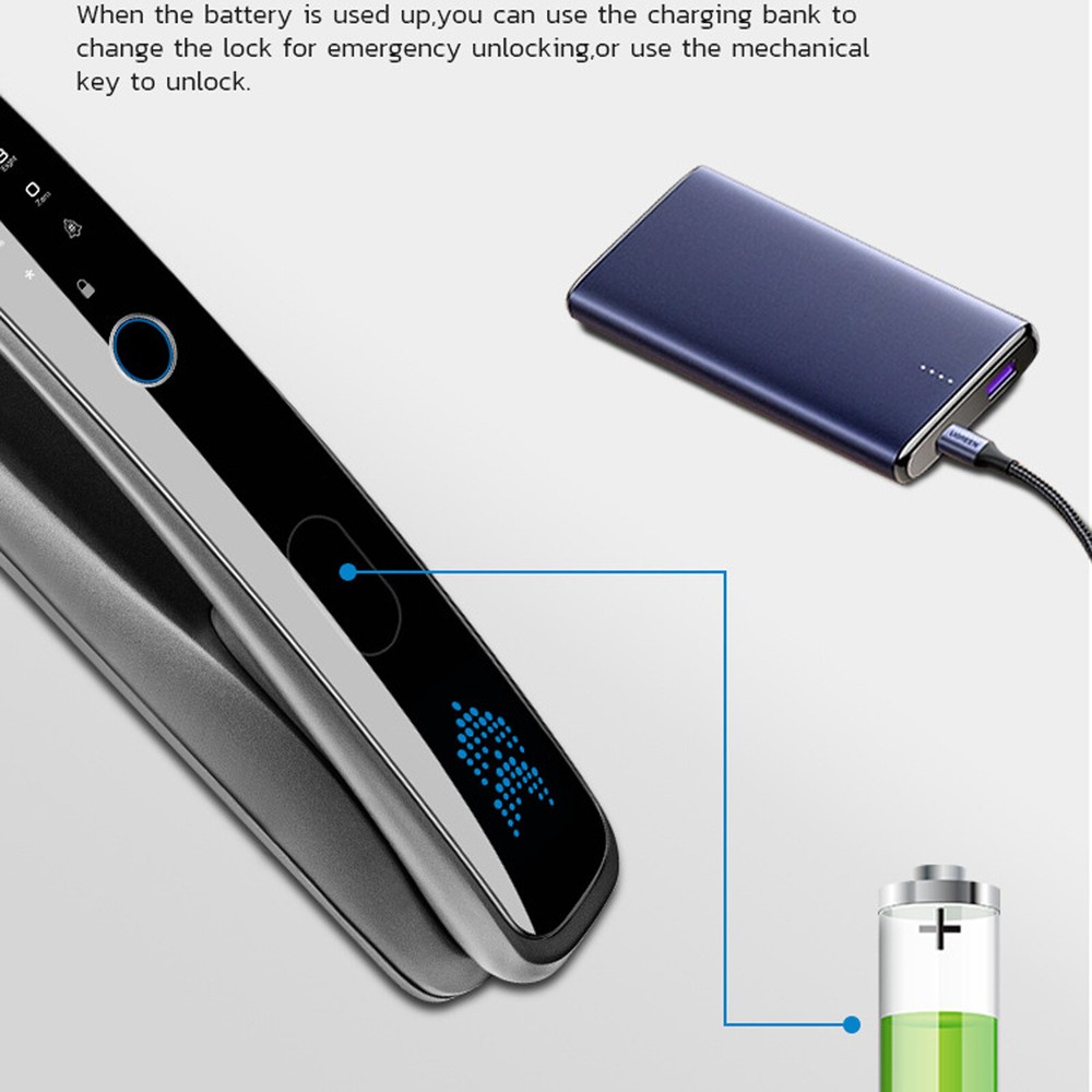 Smart Door Lock 3d Face Recognition Fingerprint Automatic Biometric Card Wifi